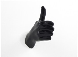 Handjob hook thumbs up in black